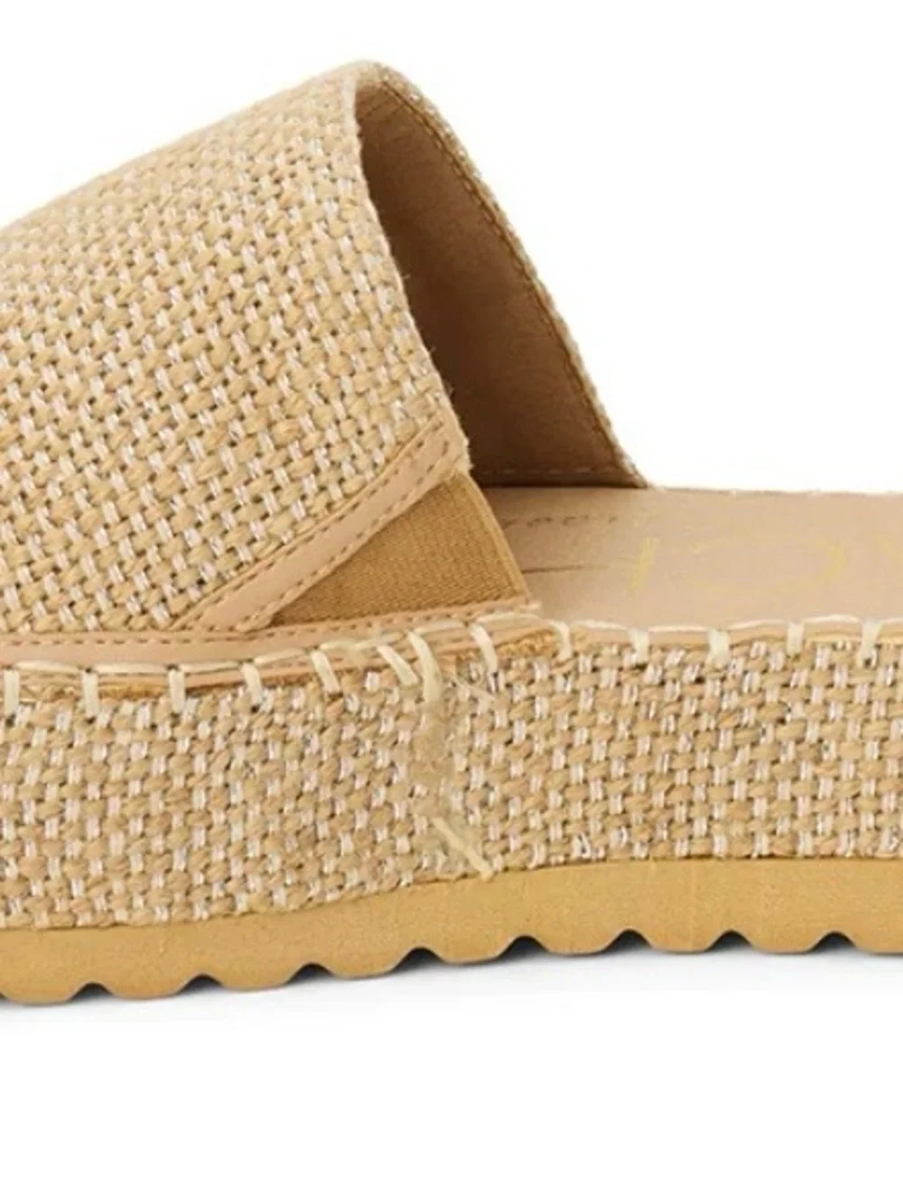 Matisse Natural Beige Woven Espadrille Slide